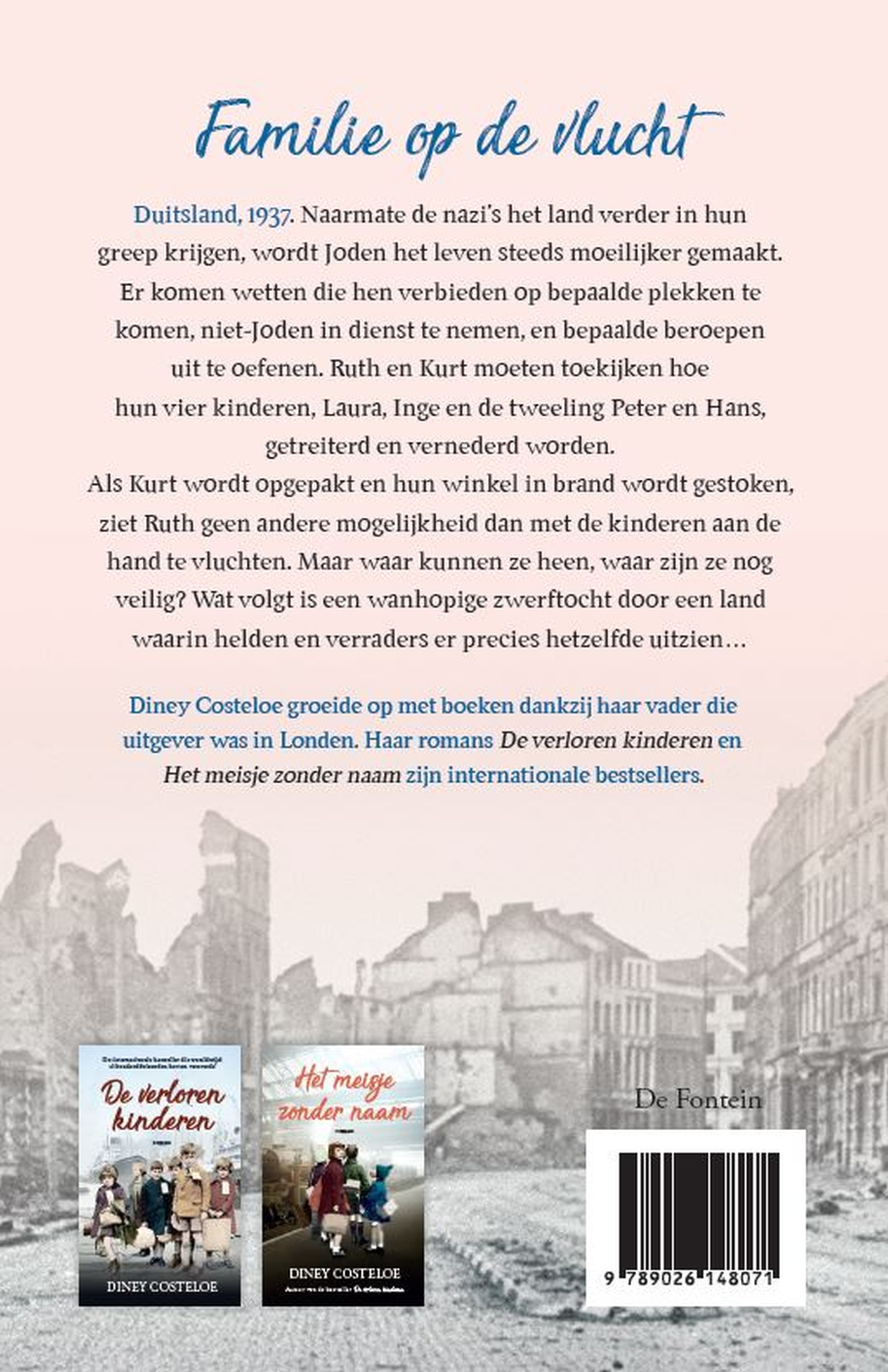 Achterkant van Familie op de vlucht