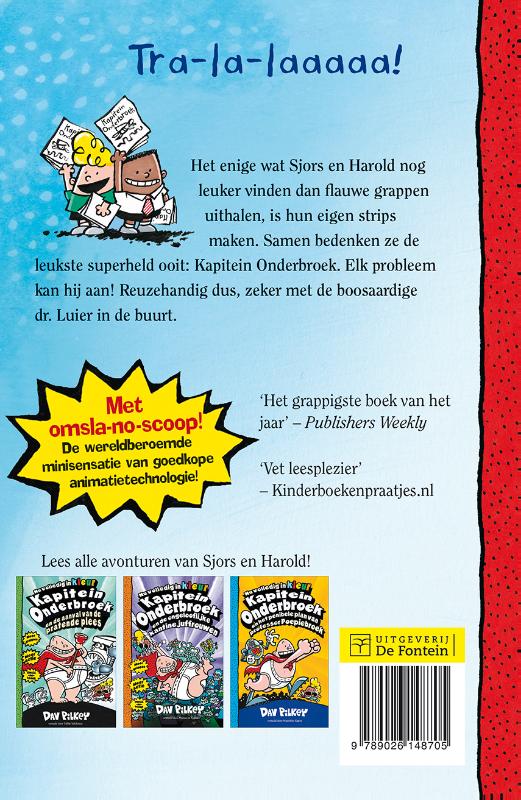 Achterkant van De avonturen van Kapitein Onderbroek