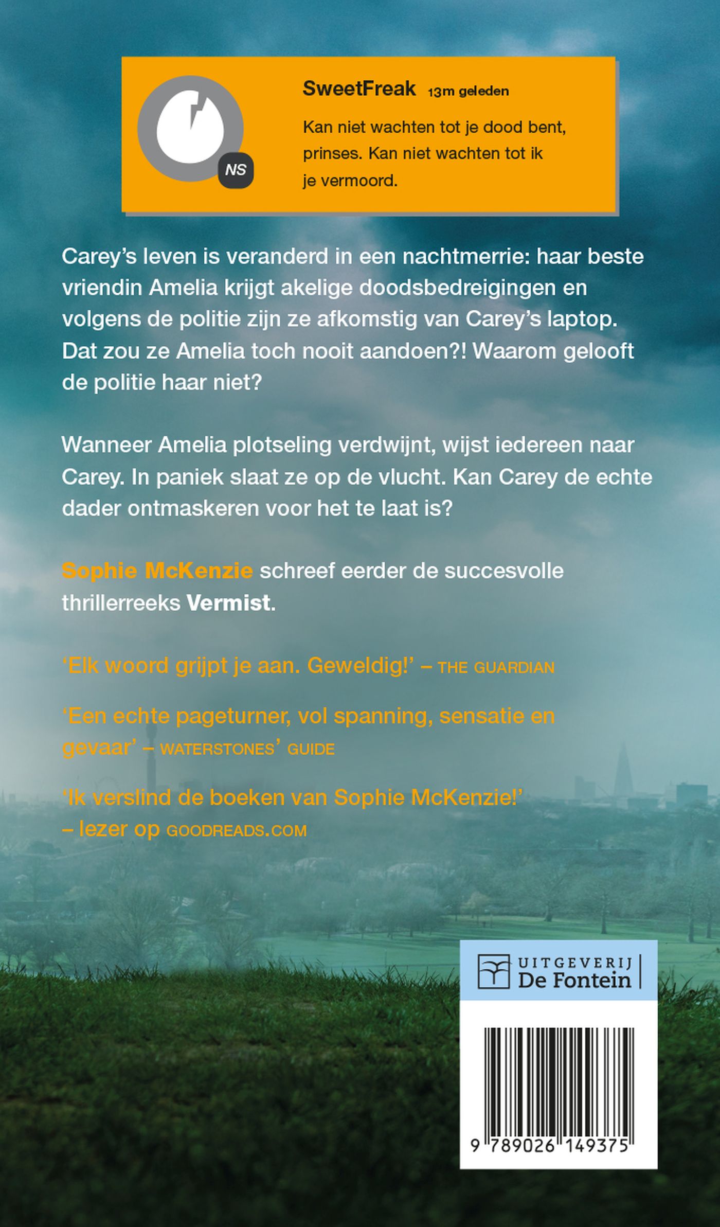 Achterkant van Geloof me