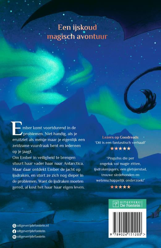 Achterkant van Ember en de ijsdraken