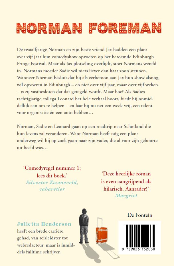 Achterkant van De goede grap van Norman Foreman
