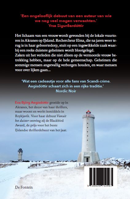 Achterkant van Vanuit het duister