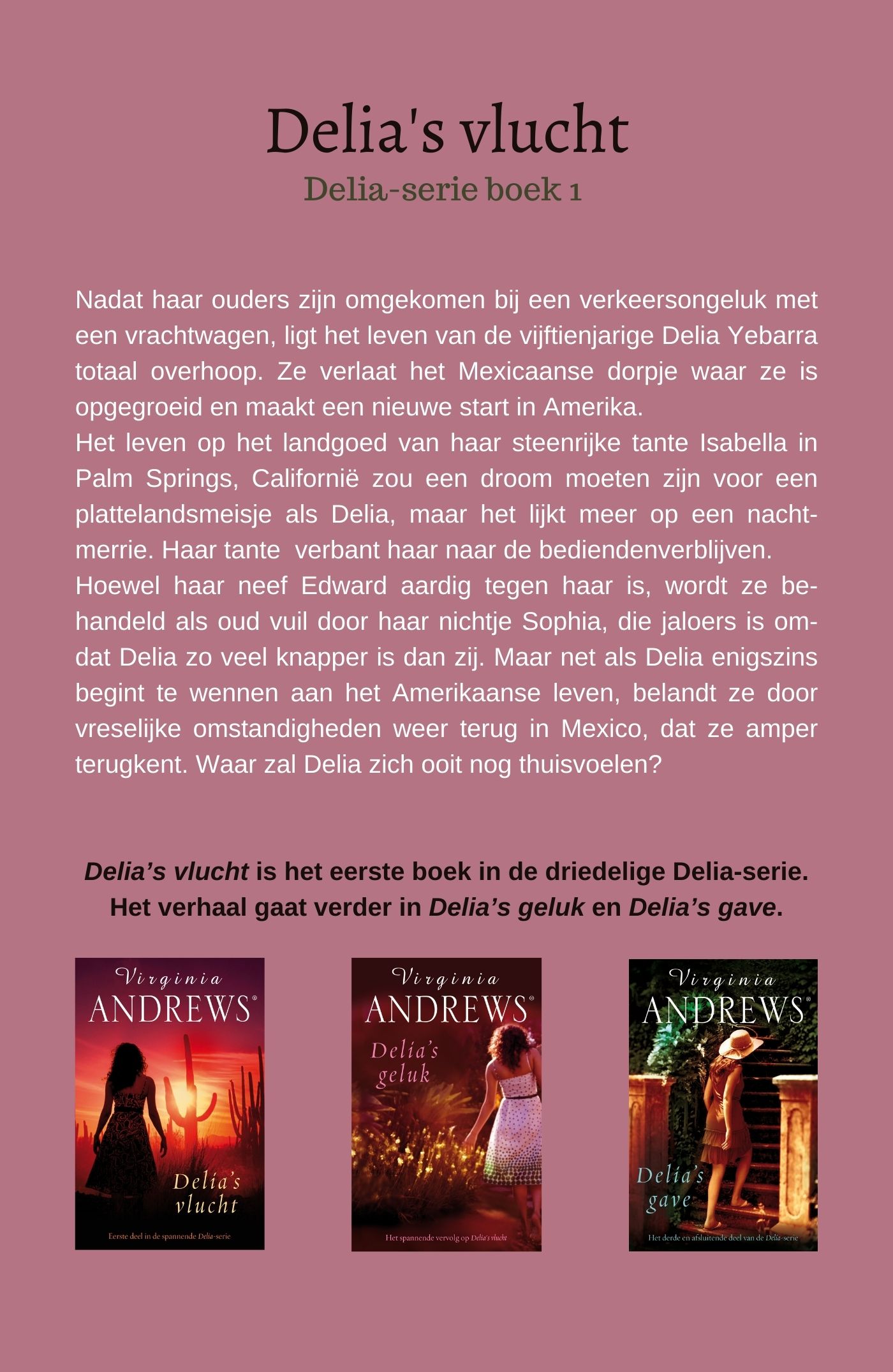 Achterkant van Delia's vlucht