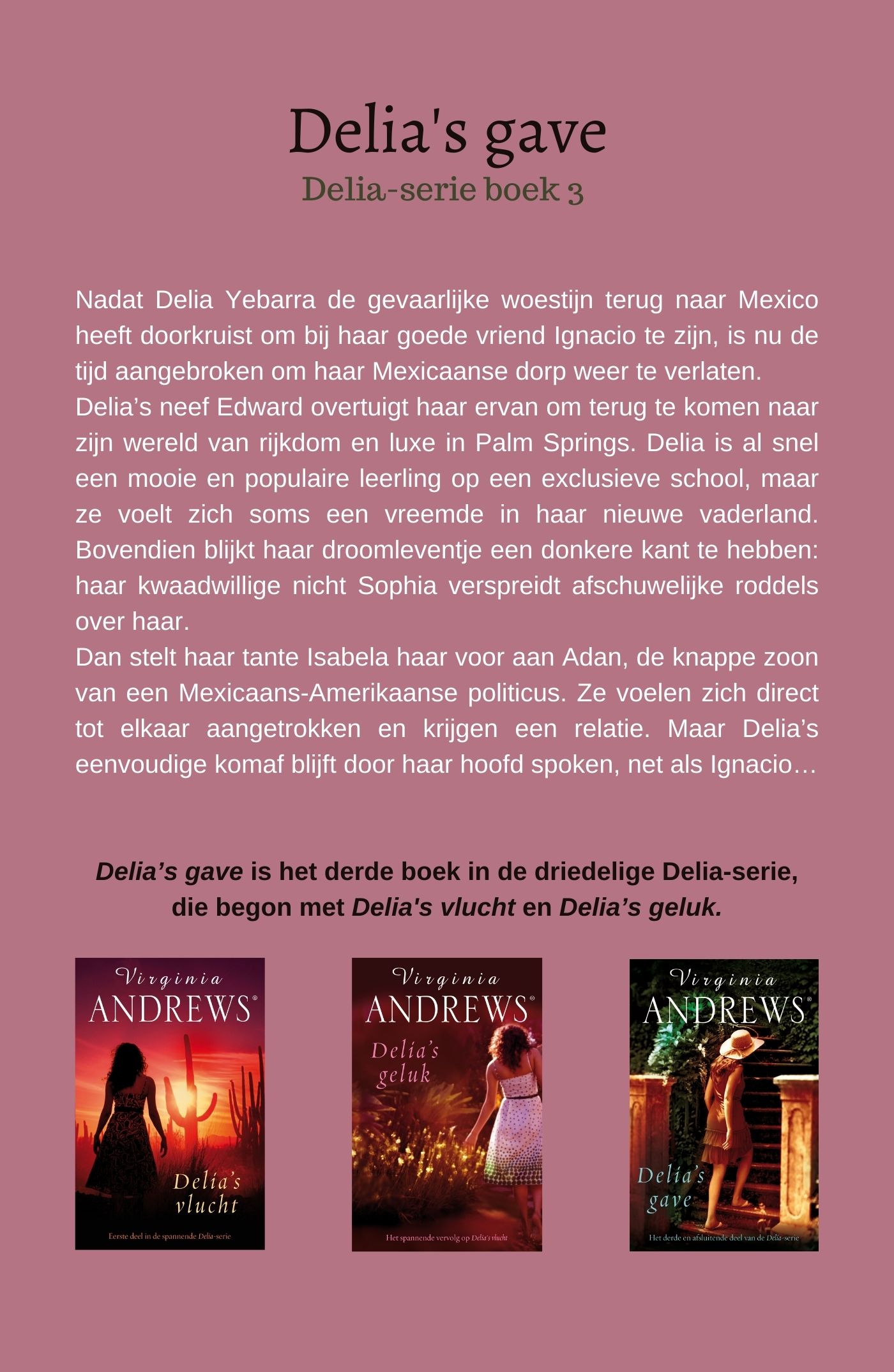 Achterkant van Delia's gave