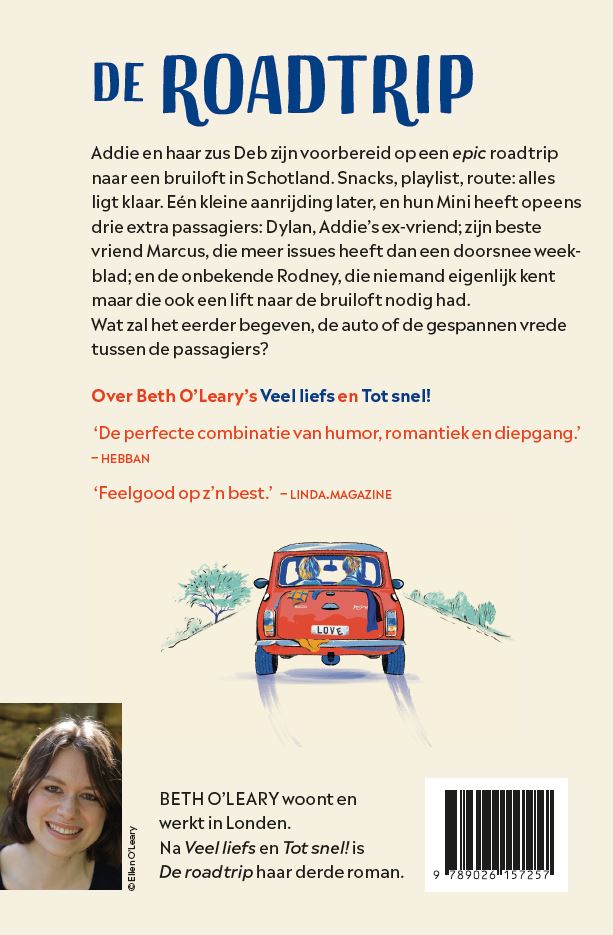 Achterkant van De roadtrip