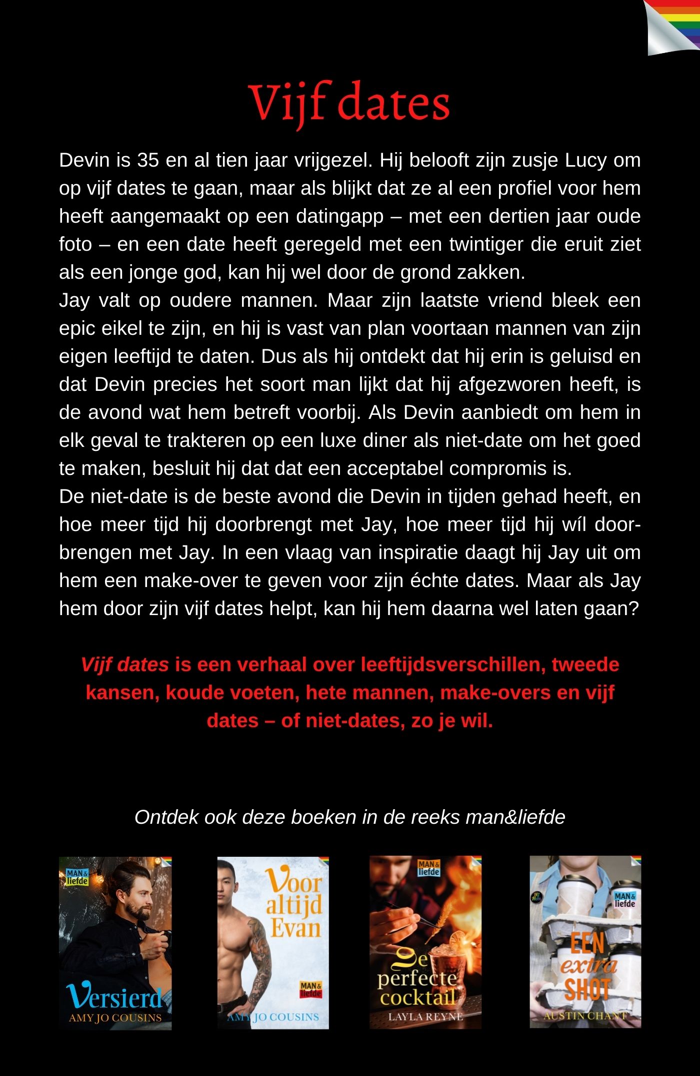 Achterkant van Vijf dates