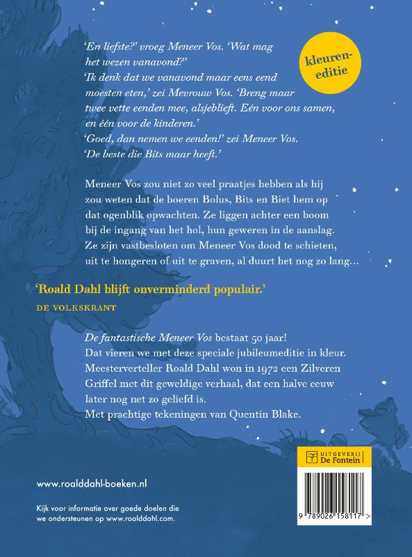 Achterkant van De fantastische meneer Vos