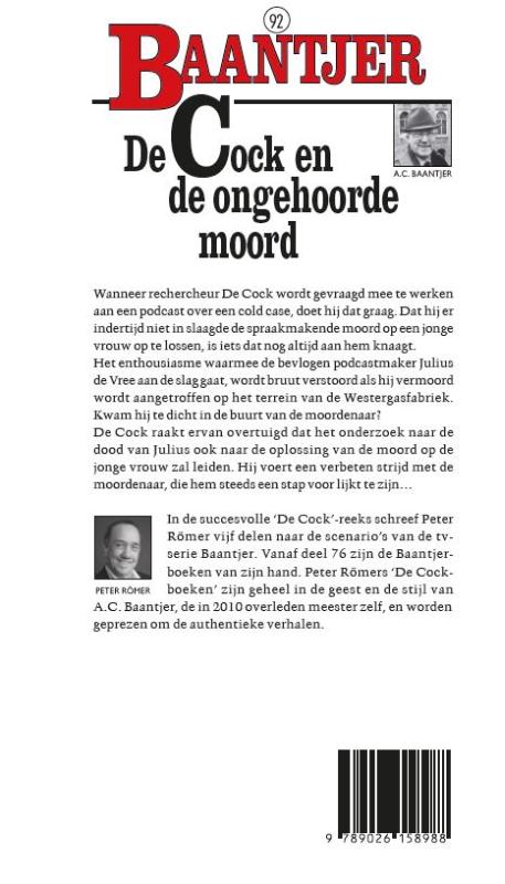 Achterkant van De Cock en de ongehoorde moord
