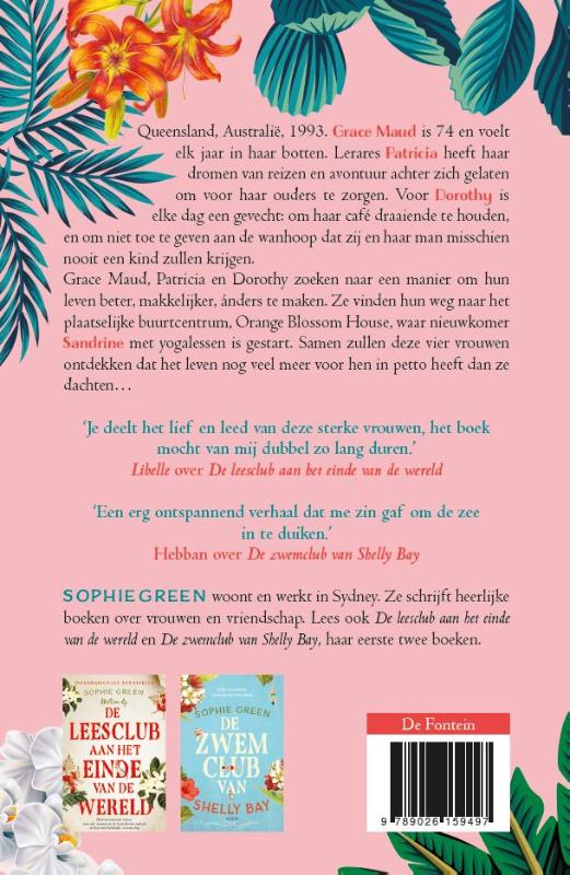 Achterkant van De yogaclub van Orange Blossom House