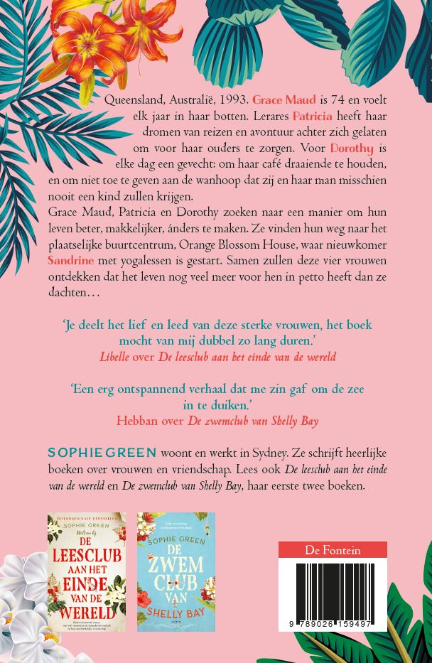 Achterkant van De yogaclub van Orange Blossom House