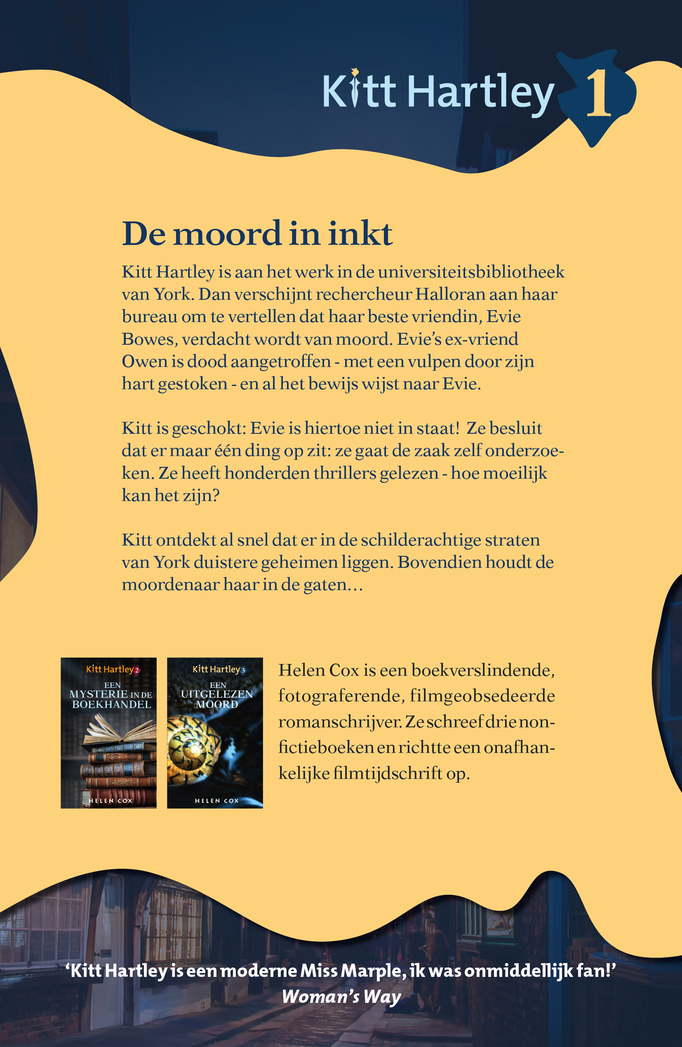 Achterkant van De moord in inkt