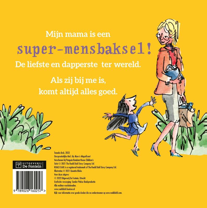 Achterkant van Mijn mama is geweldig