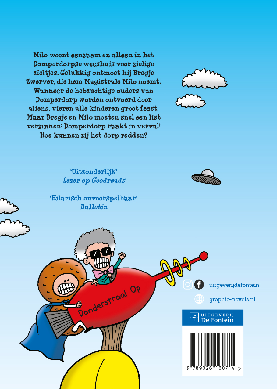 Achterkant van Alle ouders de lucht in!