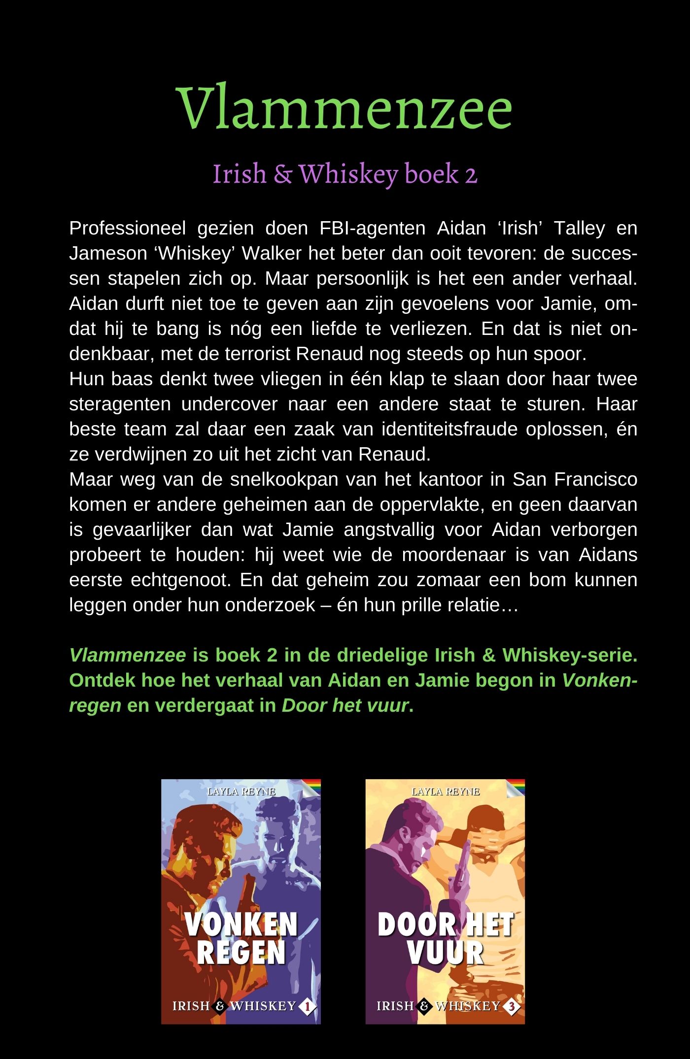 Achterkant van Vlammenzee