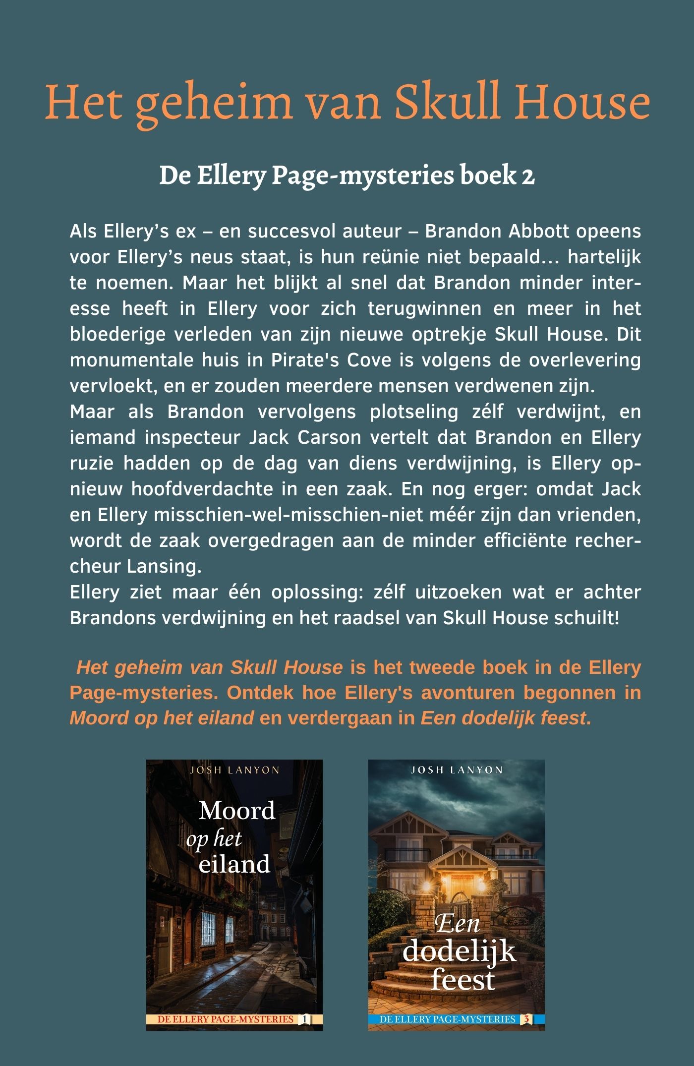 Achterkant van Het geheim van Skull House