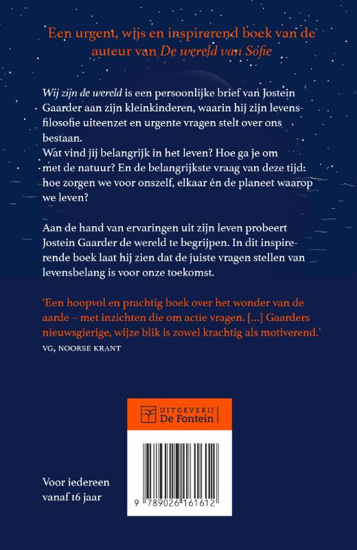 Achterkant van Wij zijn de wereld
