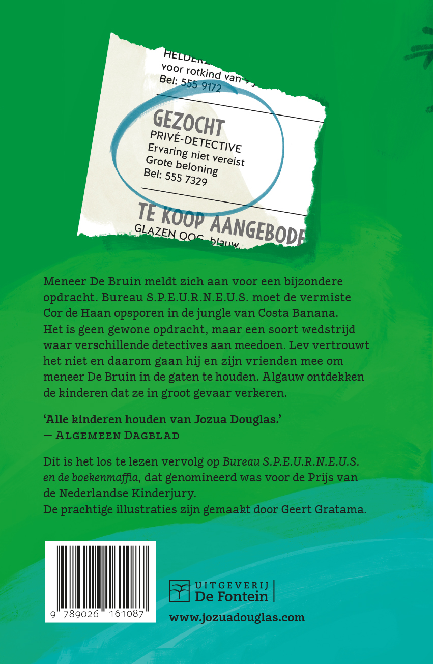 Achterkant van Bureau Speurneus en de junglebende