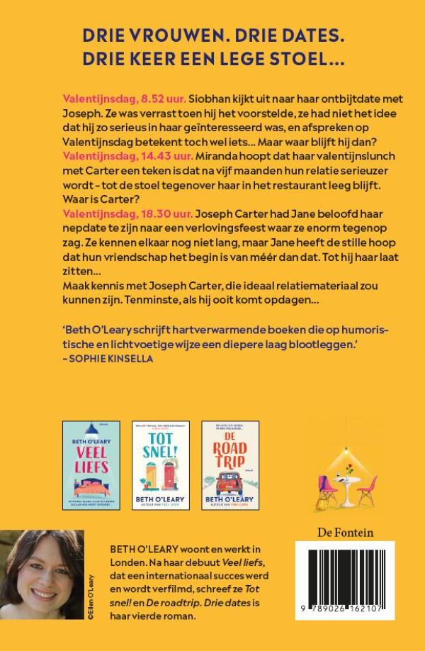 Achterkant van Drie dates