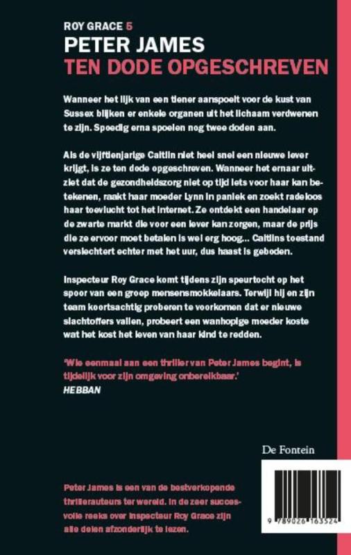 Achterkant van Ten dode opgeschreven