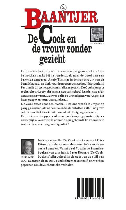 Achterkant van De Cock en de vrouw zonder gezicht