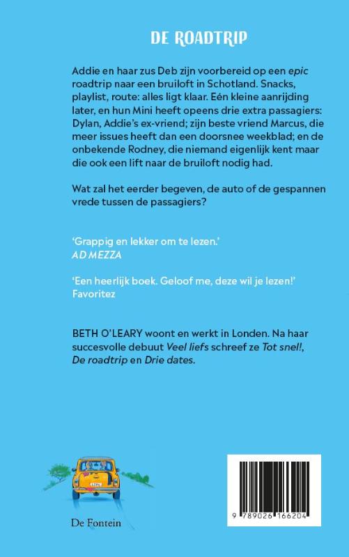 Achterkant van De roadtrip