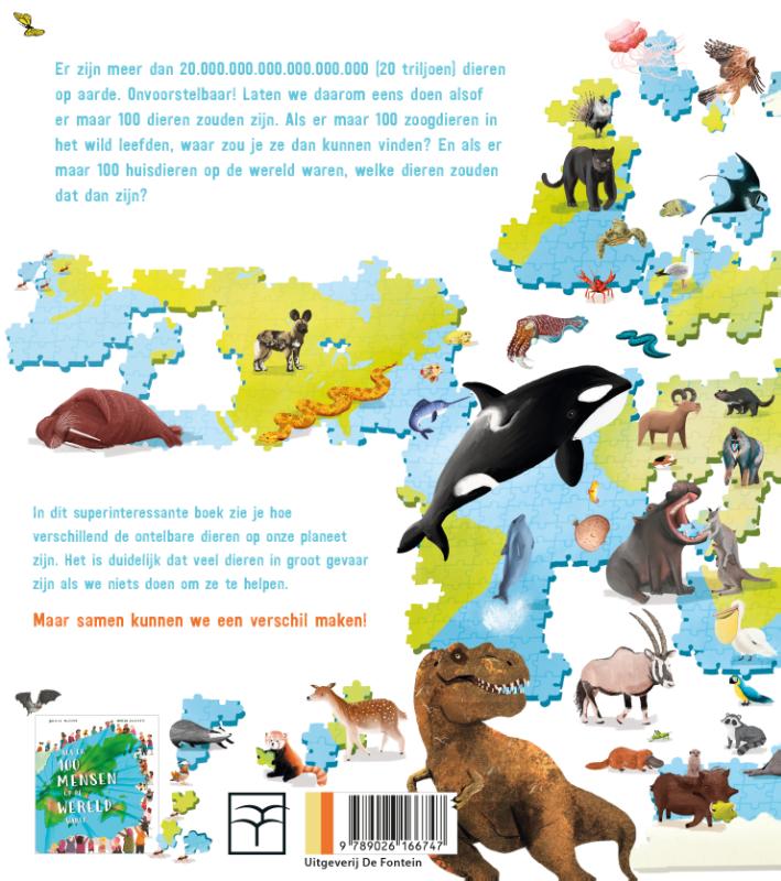 Achterkant van Als er 100 dieren op de wereld waren