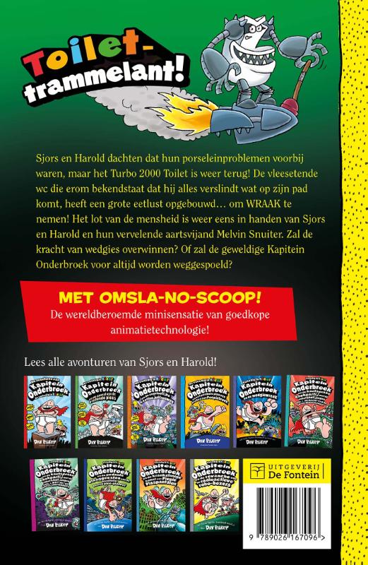 Achterkant van Kapitein Onderbroek en de turbulente terugkomst van het Turbo 2000 toilet