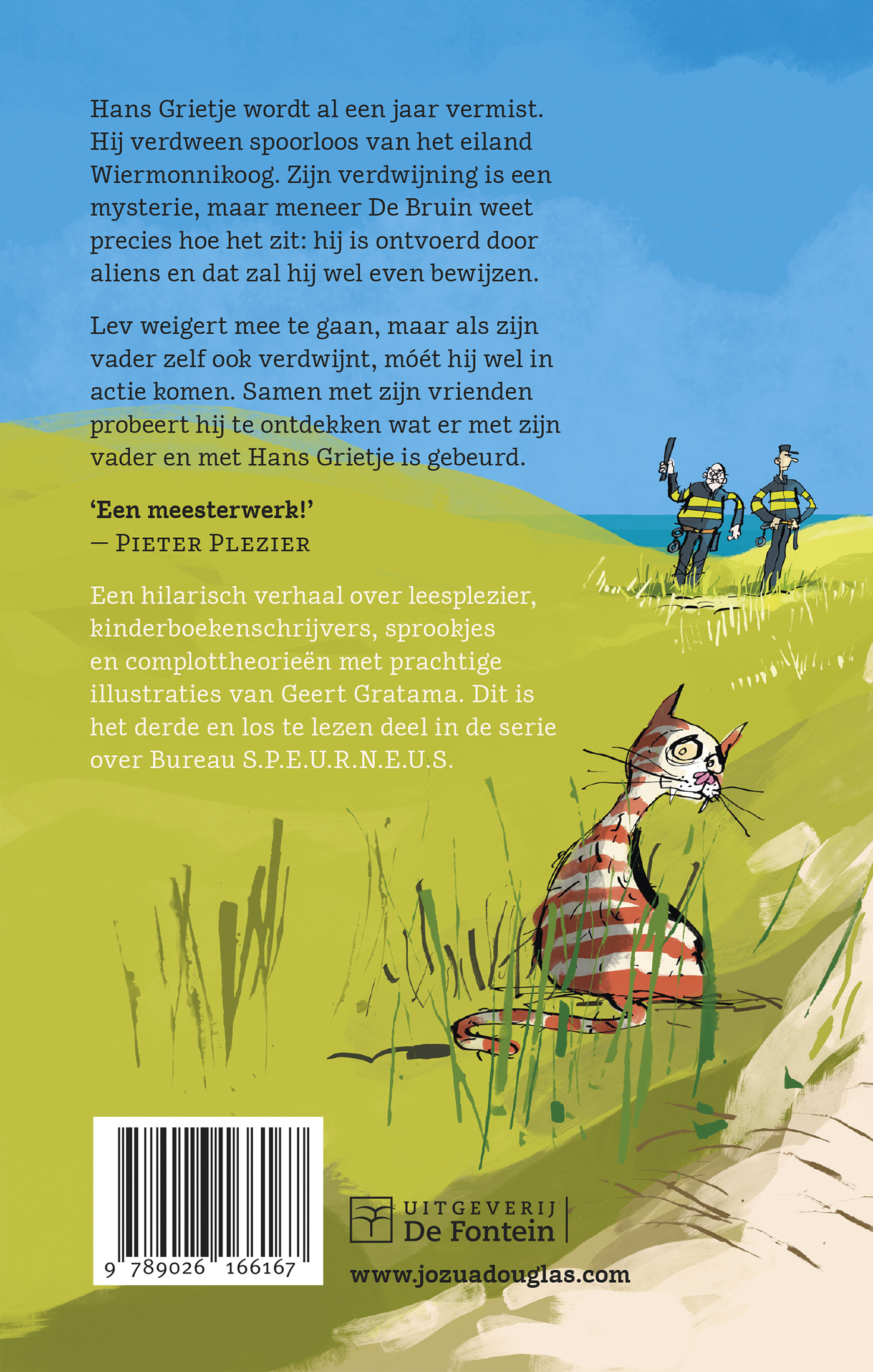 Achterkant van Bureau Speurneus en het eilandmysterie