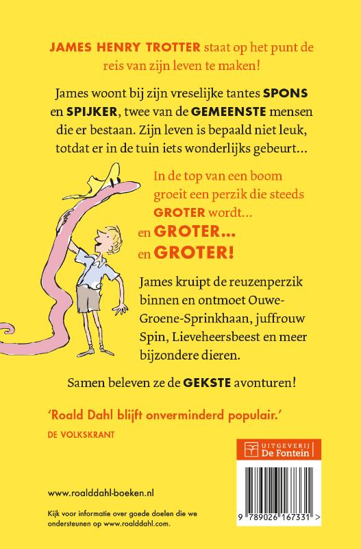 Achterkant van De reuzenperzik