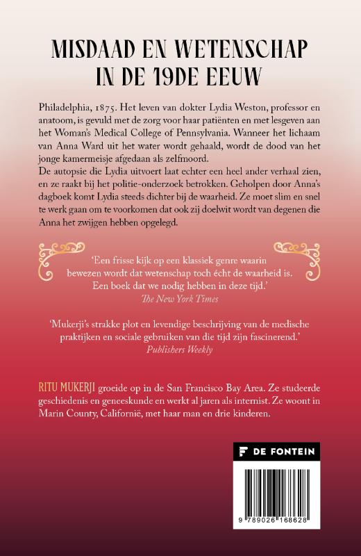 Achterkant van De mysterieuze dood van Anna Ward