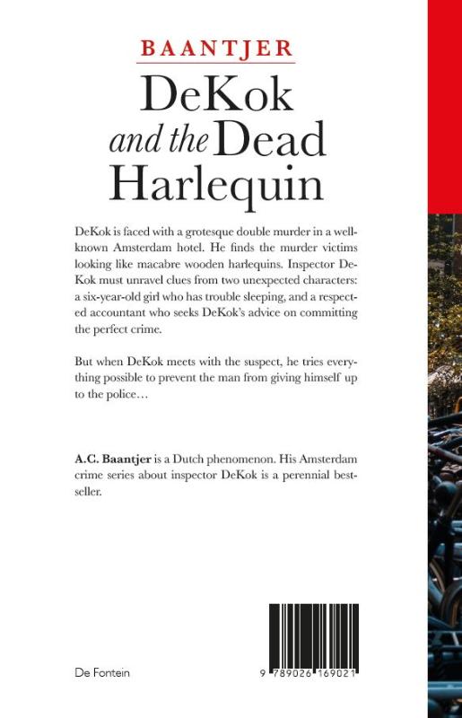 Achterkant van DeKok and the Dead Harlequin