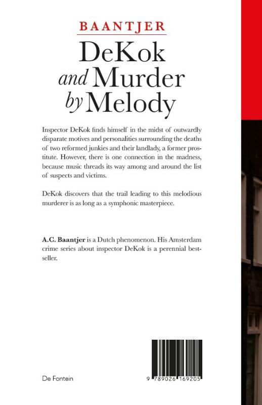 Achterkant van DeKok and Murder by Melody