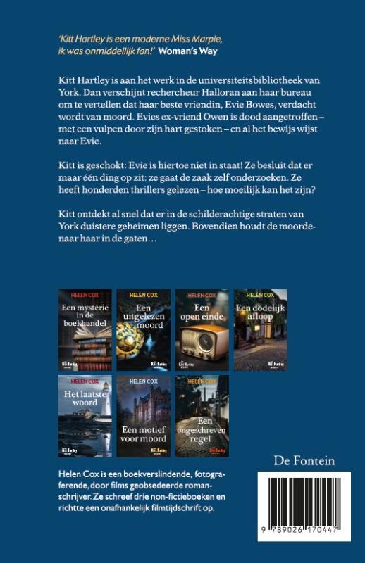 Achterkant van De moord in inkt
