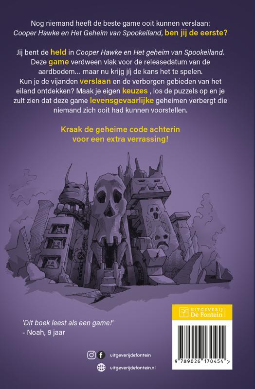 Achterkant van Het geheim van Spookeiland