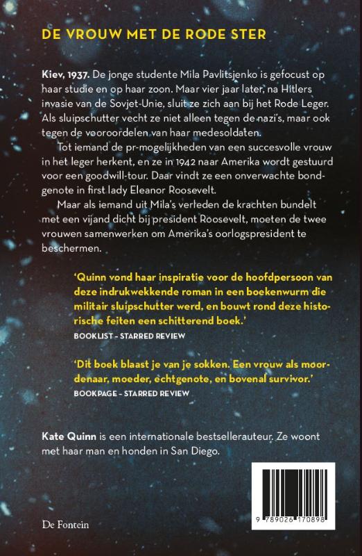 Achterkant van De vrouw met de rode ster