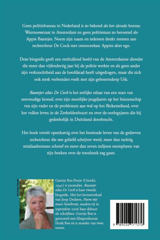 Achterkant van Baantjer alias De Cock