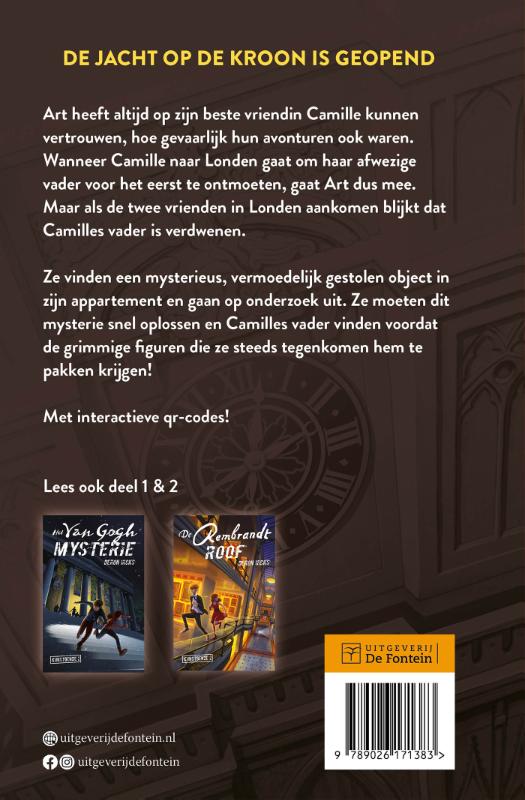 Achterkant van De jacht op de kroon