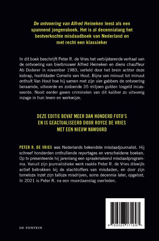 Achterkant van De ontvoering van Alfred Heineken