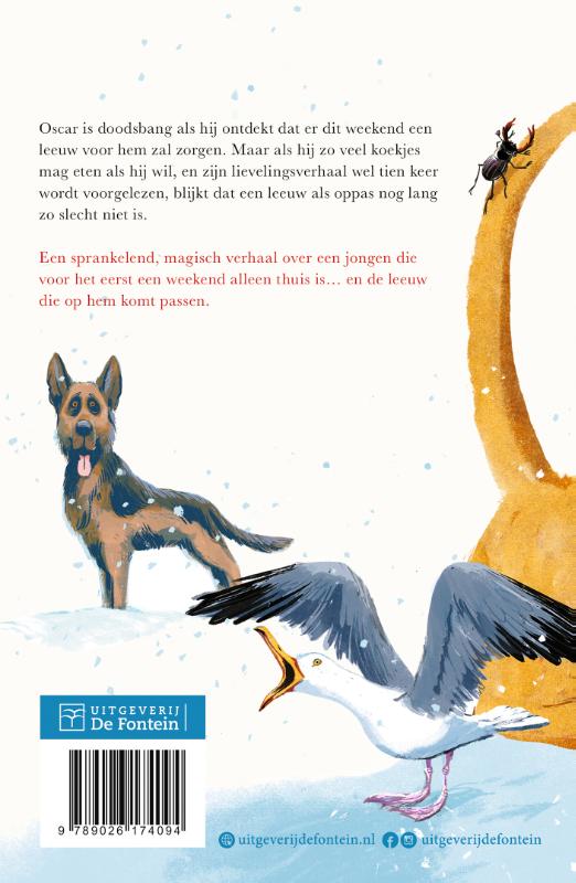 Achterkant van Oscars leeuw