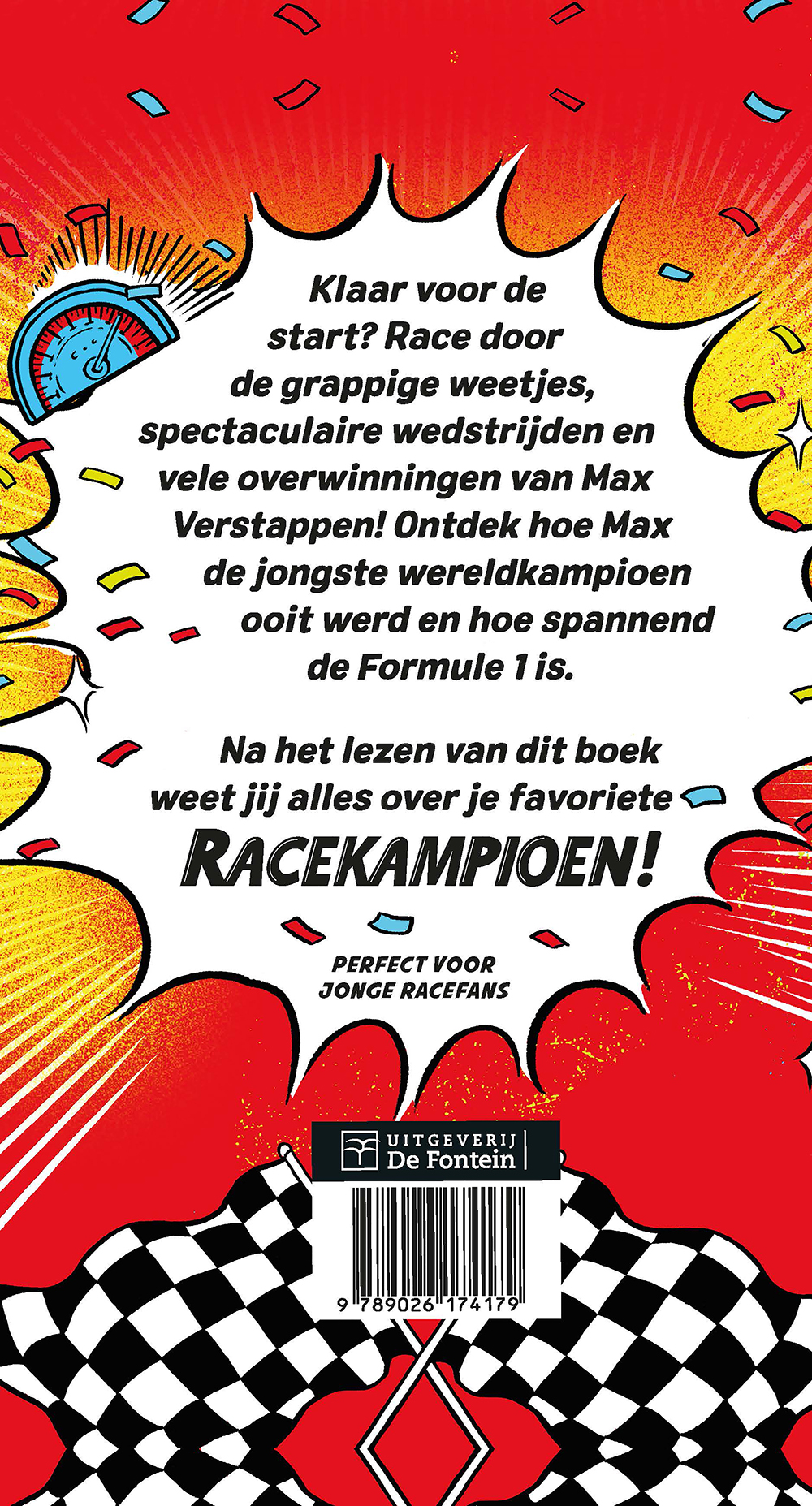 Achterkant van Racekampioen: Max Verstappen