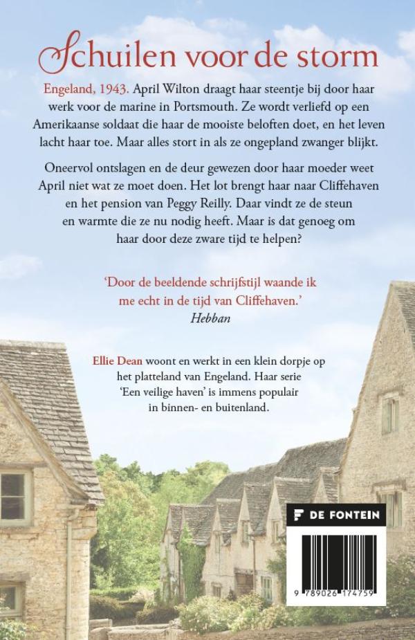Achterkant van Schuilen voor de storm