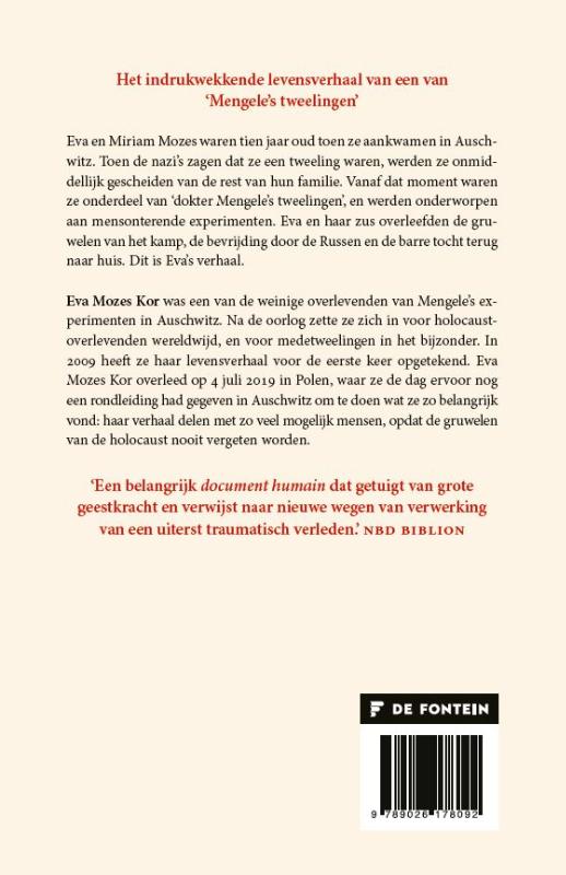 Achterkant van De tweeling van Auschwitz