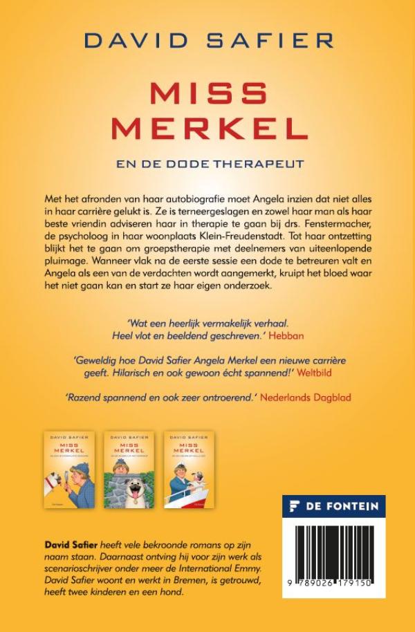 Achterkant van Miss Merkel en de dode therapeut