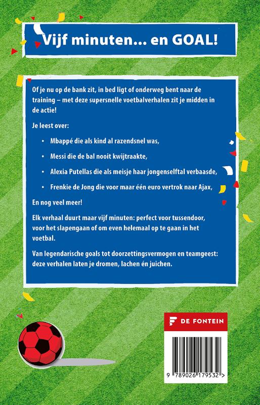 Achterkant van Vijf minuten voetbalverhalen