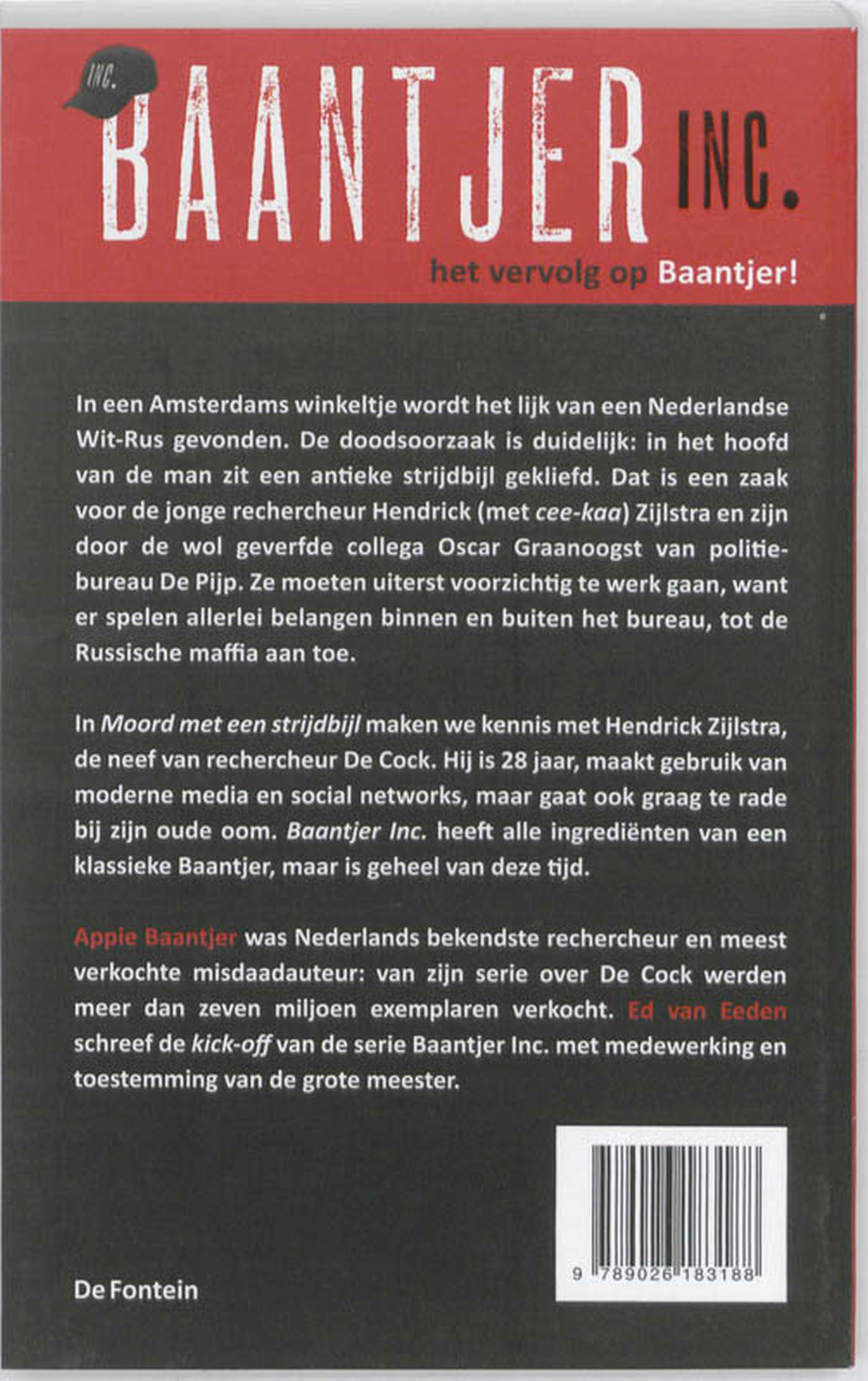 Achterkant van Moord met een strijdbijl