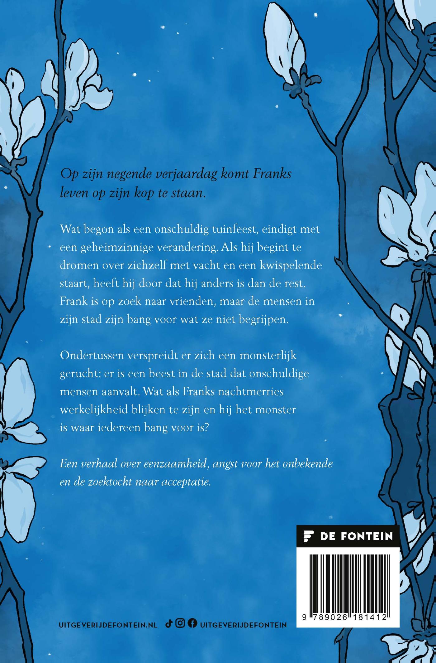 Achterkant van Alleen in de nacht