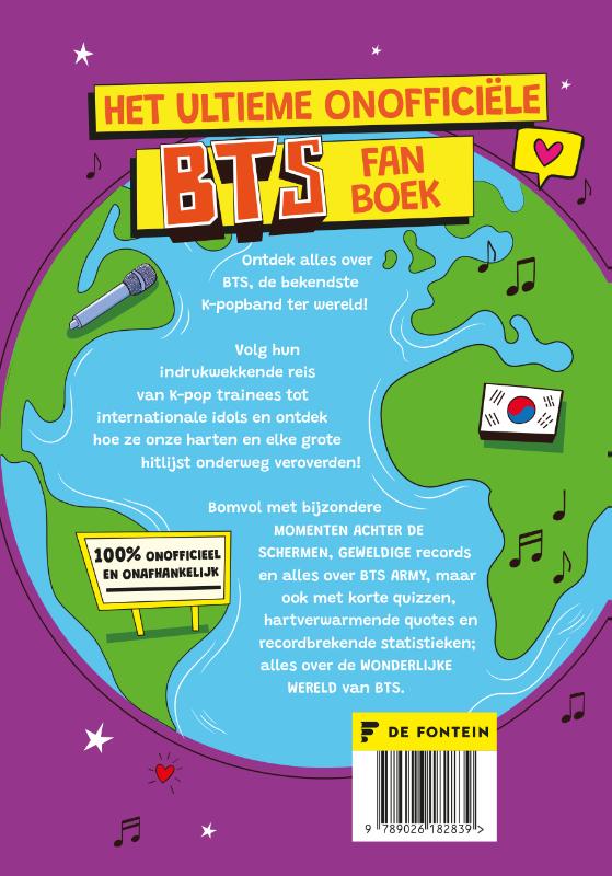 Achterkant van Alle weetjes over BTS