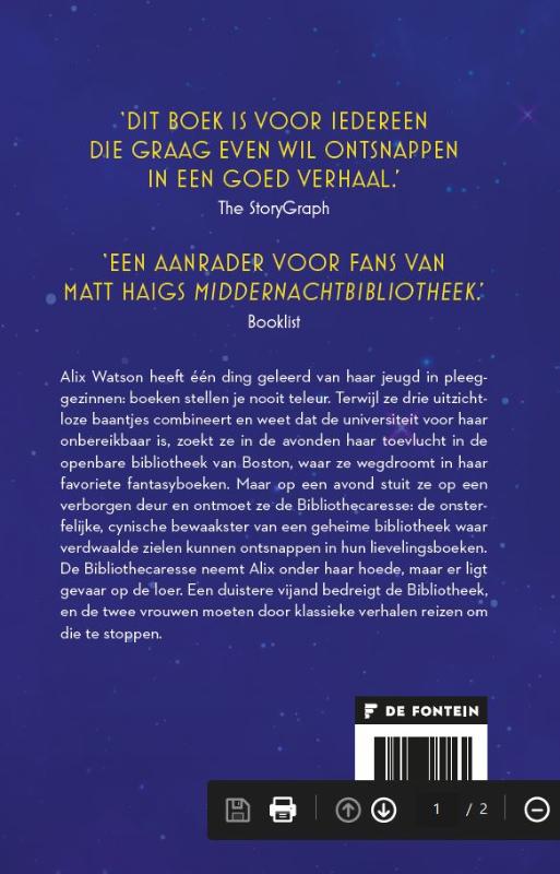 Achterkant van De magische bibliotheek