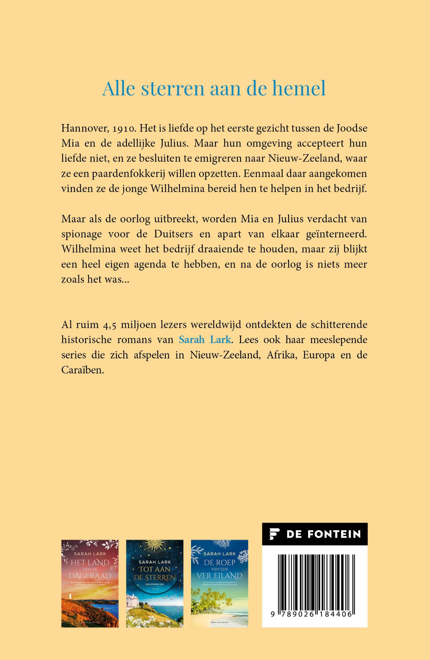 Achterkant van Alle sterren aan de hemel