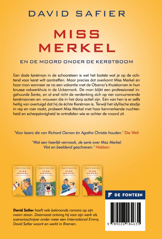 Achterkant van Miss Merkel en de moord onder de kerstboom